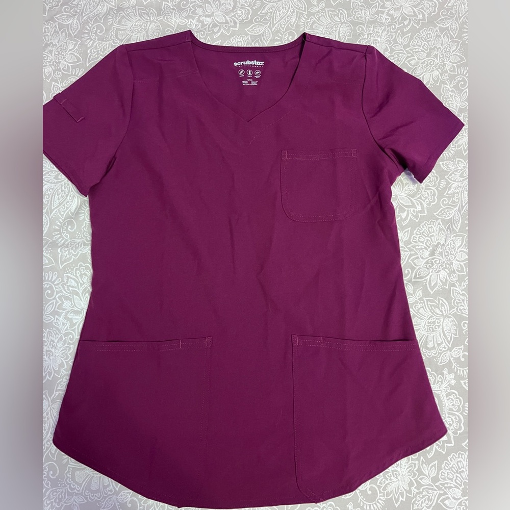 Scrubstar top, maroon